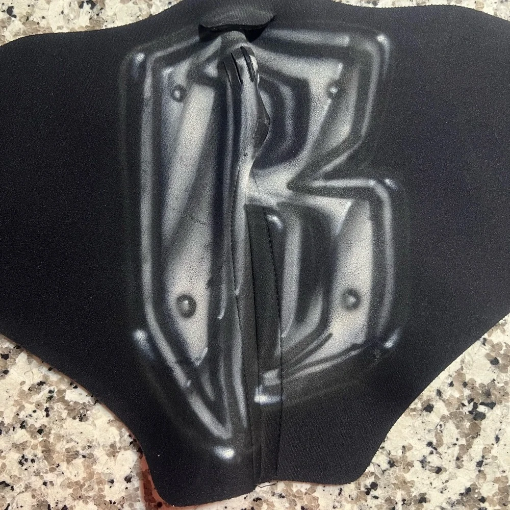 RuffRyders Black and Gray Graphic Neoprene Mask